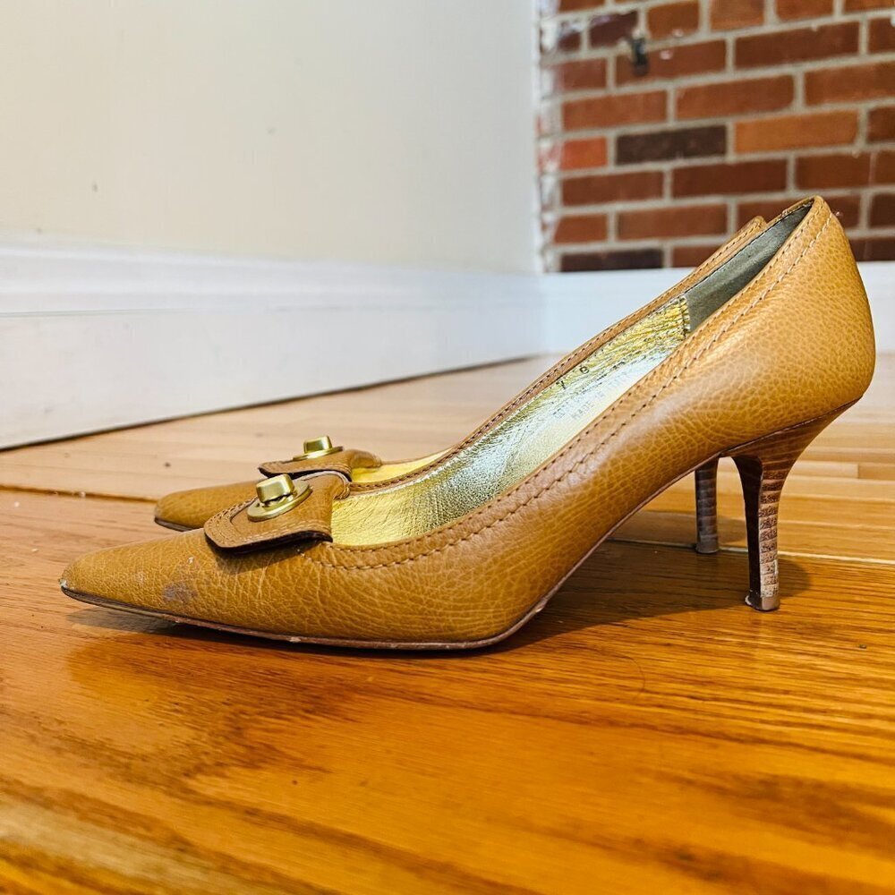 Authentic Vintage Coach Pumps Heels Shoes Size 7 B - Picture 2 of 16
